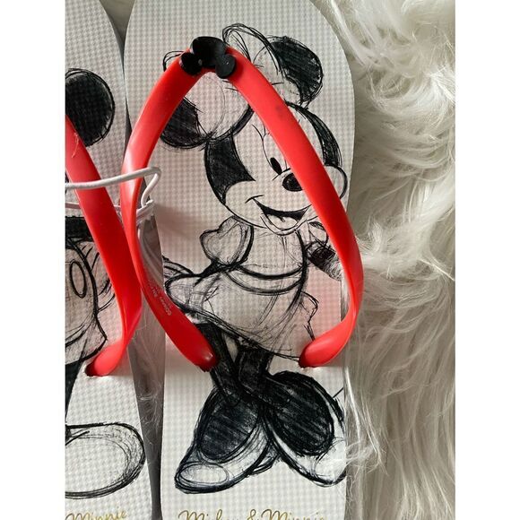 Disney Minnie & Mickey Mouse Flip Flops New - Picture 5 of 5